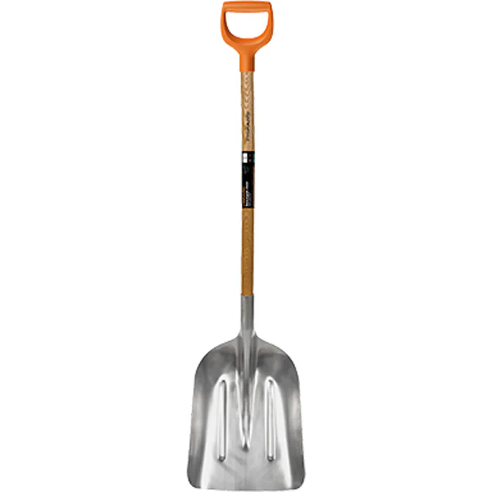 Snö-/Spannmålsskyffel Fiskars Aluminium Trähandtag